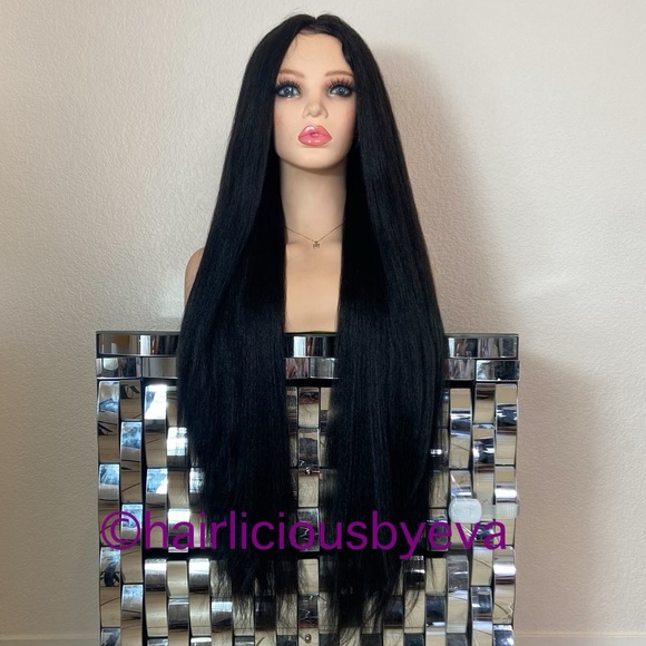 Hair Black Wig Straight Soft Yaki 32 Inch Extra Long Poshmark